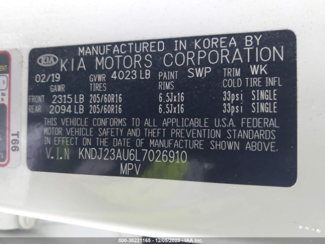 Photo 8 VIN: KNDJ23AU6L7026910 - KIA SOUL 