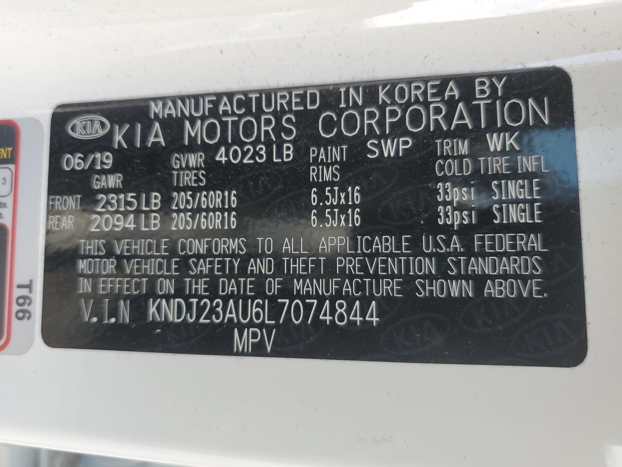 Photo 13 VIN: KNDJ23AU6L7074844 - KIA SOUL 