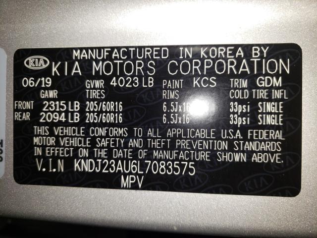 Photo 9 VIN: KNDJ23AU6L7083575 - KIA SOUL LX 