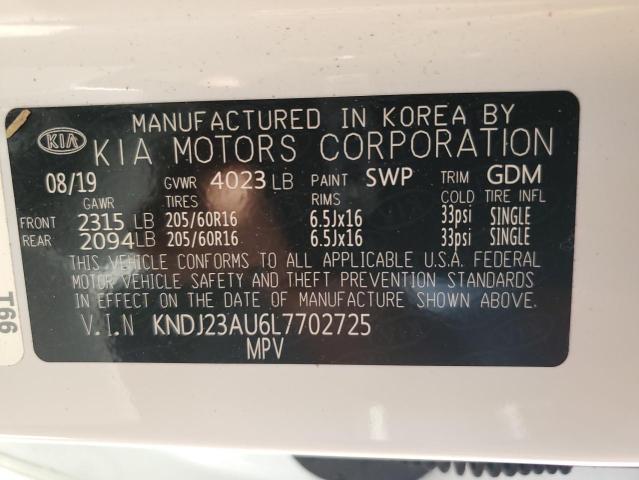 Photo 11 VIN: KNDJ23AU6L7702725 - KIA SOUL LX 