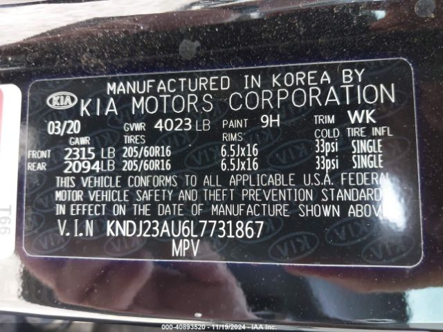 Photo 8 VIN: KNDJ23AU6L7731867 - KIA SOUL 