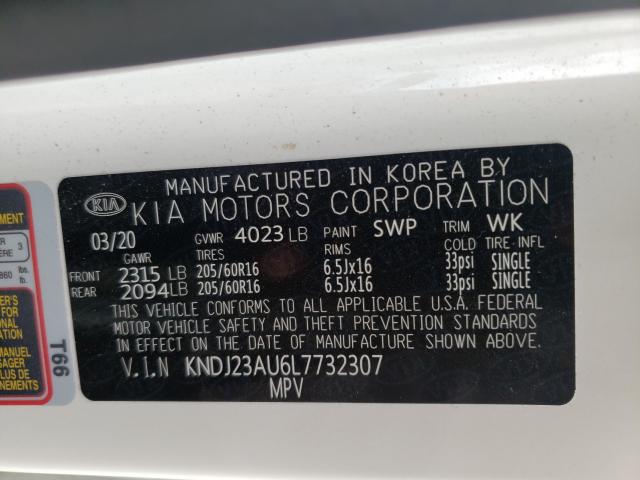 Photo 9 VIN: KNDJ23AU6L7732307 - KIA SOUL LX 