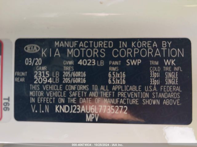 Photo 8 VIN: KNDJ23AU6L7735272 - KIA SOUL 