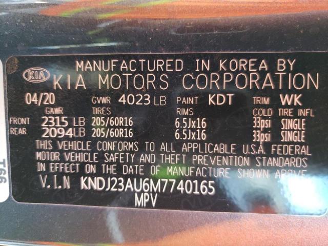 Photo 12 VIN: KNDJ23AU6M7740165 - KIA SOUL LX 