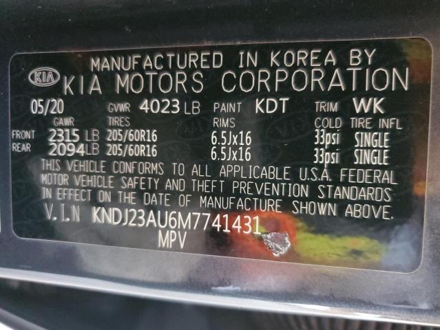 Photo 11 VIN: KNDJ23AU6M7741431 - KIA SOUL LX 