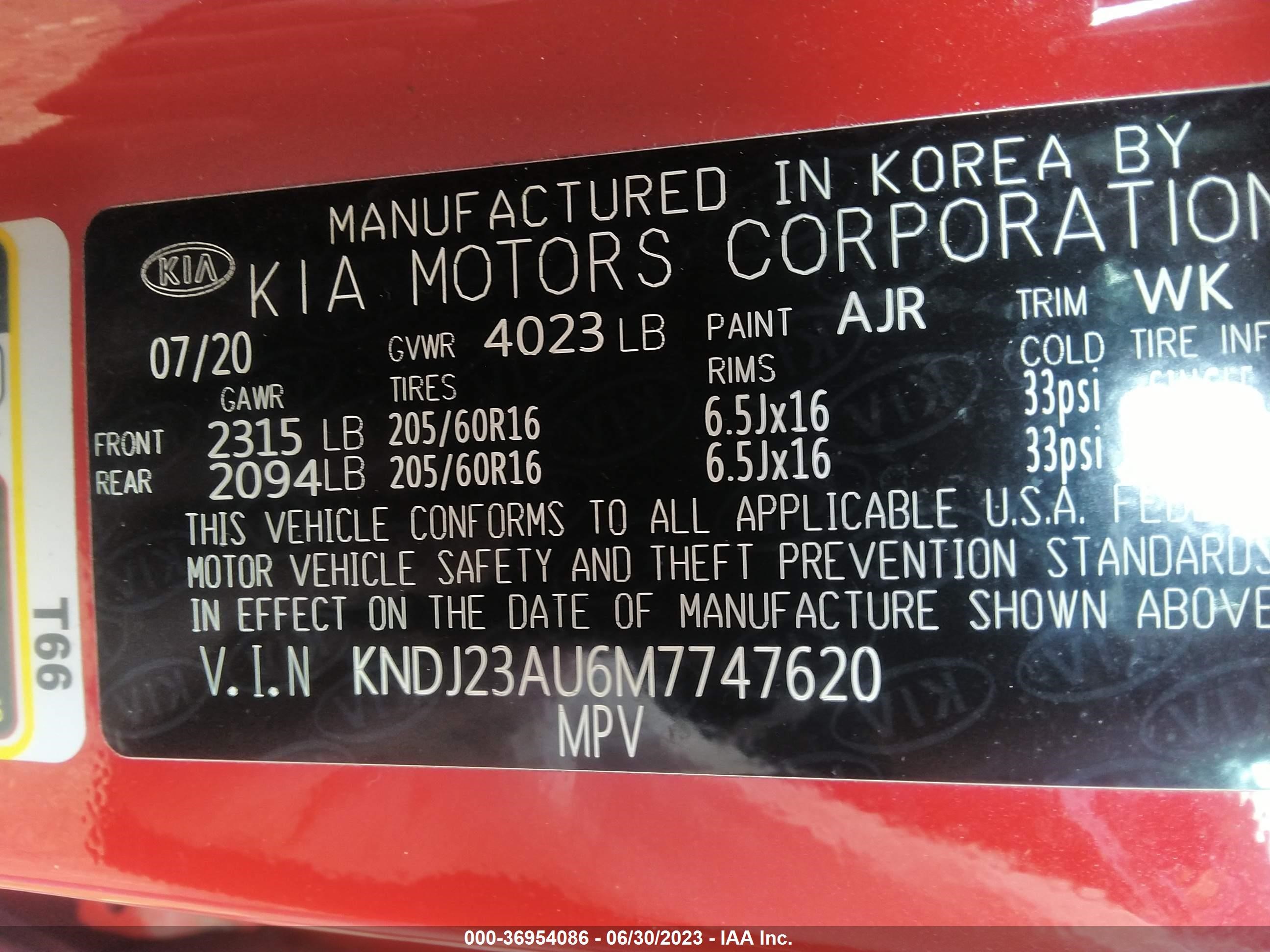 Photo 8 VIN: KNDJ23AU6M7747620 - KIA SOUL 