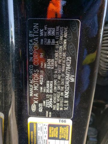 Photo 9 VIN: KNDJ23AU6M7784120 - KIA SOUL LX 