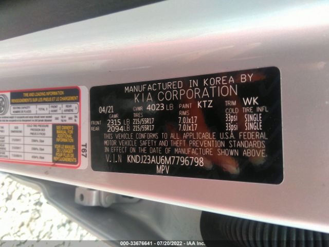 Photo 8 VIN: KNDJ23AU6M7796798 - KIA SOUL 