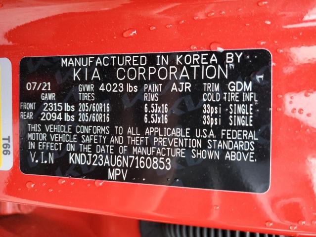 Photo 12 VIN: KNDJ23AU6N7160853 - KIA SOUL LX 