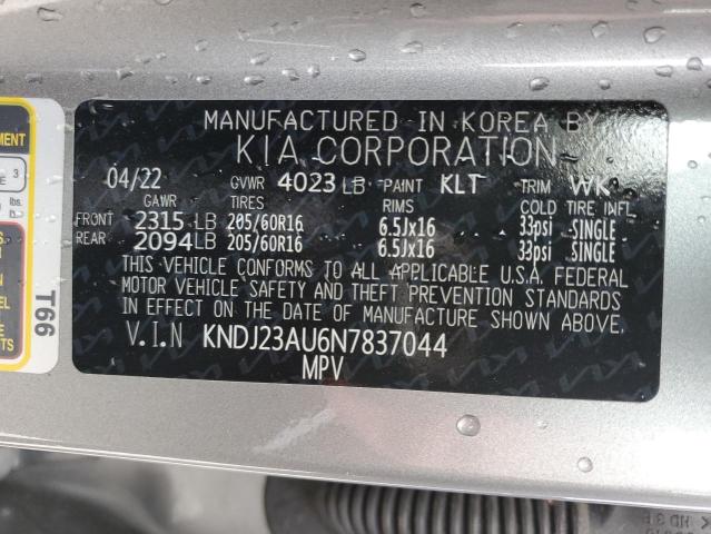 Photo 12 VIN: KNDJ23AU6N7837044 - KIA SOUL 