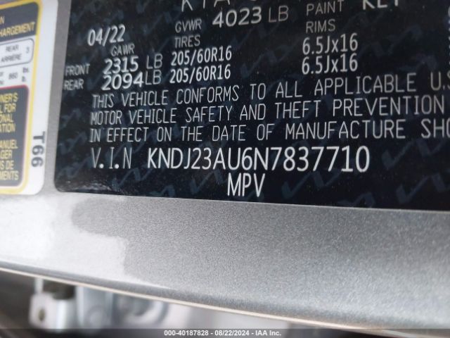 Photo 8 VIN: KNDJ23AU6N7837710 - KIA SOUL 