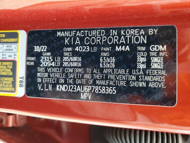 Photo 12 VIN: KNDJ23AU6P7858365 - KIA SOUL 