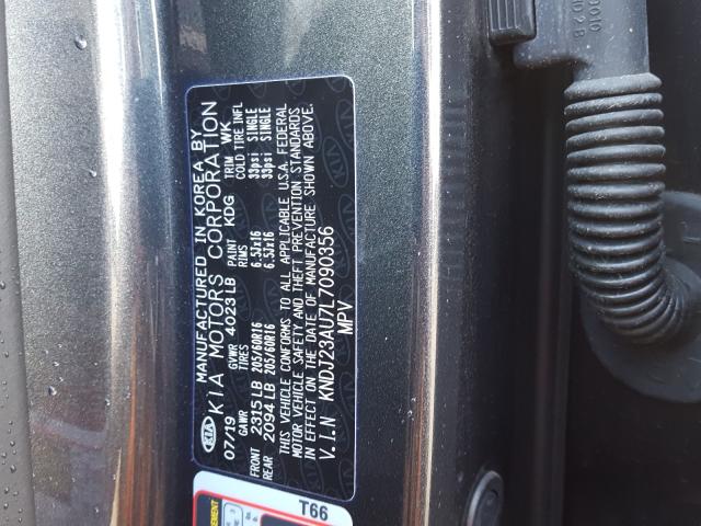 Photo 9 VIN: KNDJ23AU7L7090356 - KIA SOUL LX 