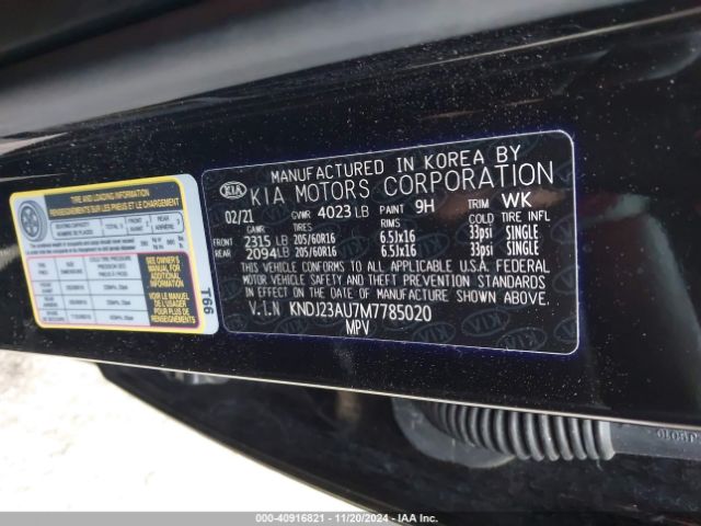 Photo 8 VIN: KNDJ23AU7M7785020 - KIA SOUL 