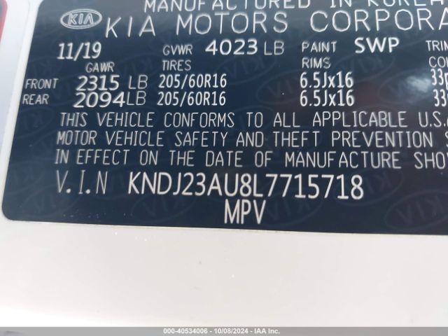 Photo 8 VIN: KNDJ23AU8L7715718 - KIA SOUL 