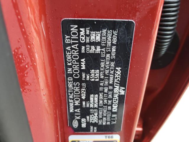 Photo 9 VIN: KNDJ23AU8M7753564 - KIA SOUL LX 