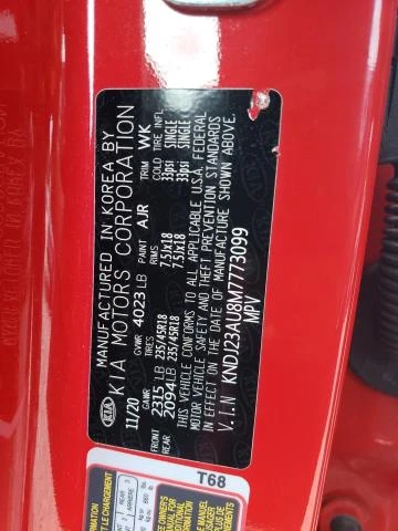 Photo 11 VIN: KNDJ23AU8M7773099 - KIA SOUL LX 