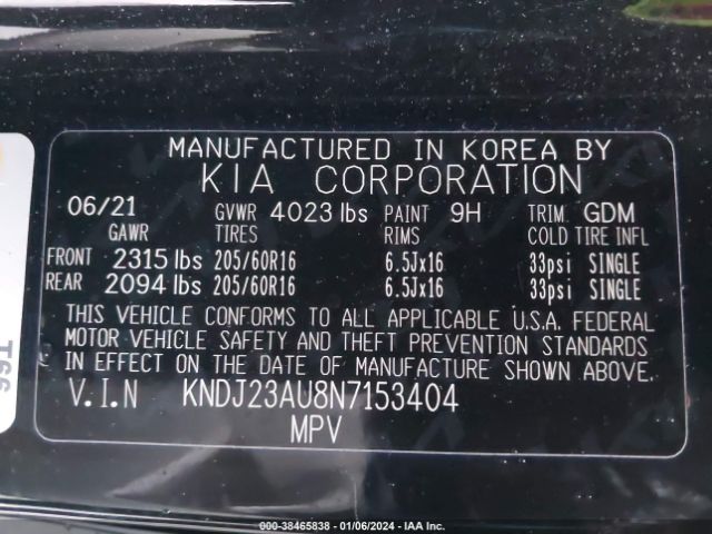 Photo 8 VIN: KNDJ23AU8N7153404 - KIA SOUL 