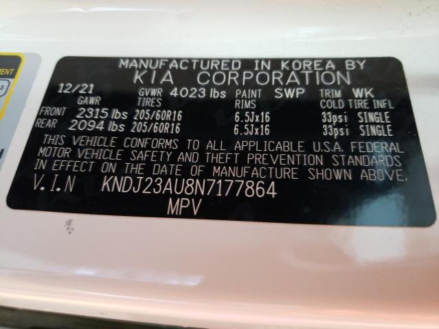 Photo 12 VIN: KNDJ23AU8N7177864 - KIA SOUL LX 