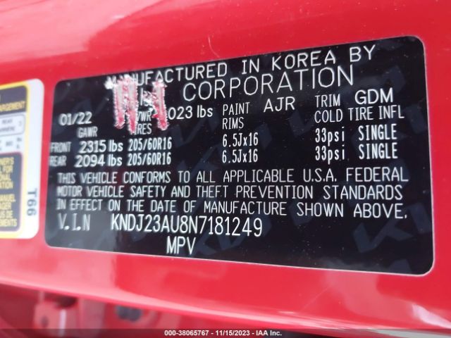 Photo 8 VIN: KNDJ23AU8N7181249 - KIA SOUL 