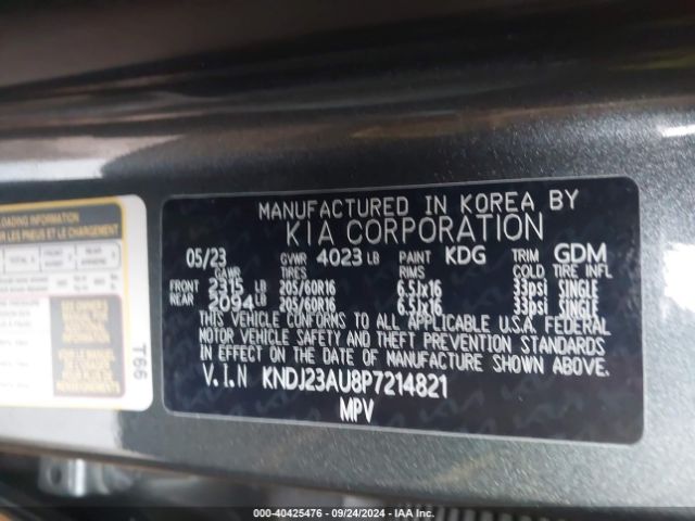 Photo 8 VIN: KNDJ23AU8P7214821 - KIA SOUL 