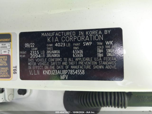 Photo 8 VIN: KNDJ23AU8P7854558 - KIA SOUL 