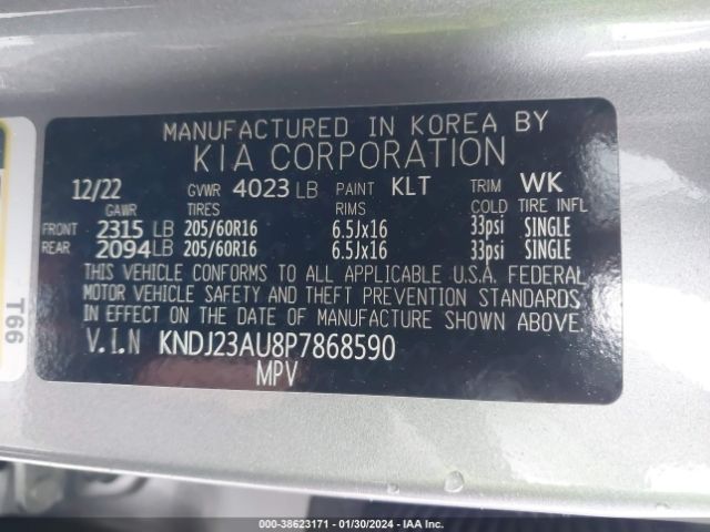 Photo 8 VIN: KNDJ23AU8P7868590 - KIA SOUL 