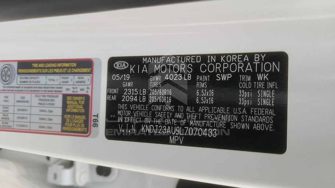 Photo 3 VIN: KNDJ23AU9L7070433 - KIA SOUL 