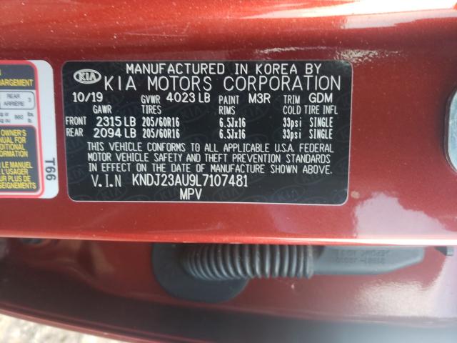 Photo 9 VIN: KNDJ23AU9L7107481 - KIA SOUL LX 