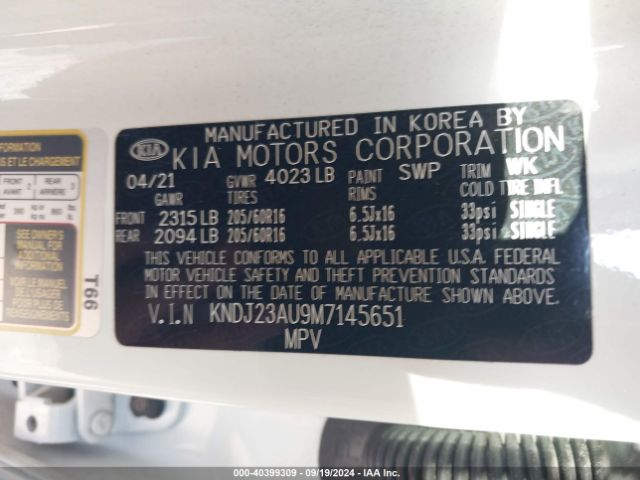 Photo 8 VIN: KNDJ23AU9M7145651 - KIA SOUL 