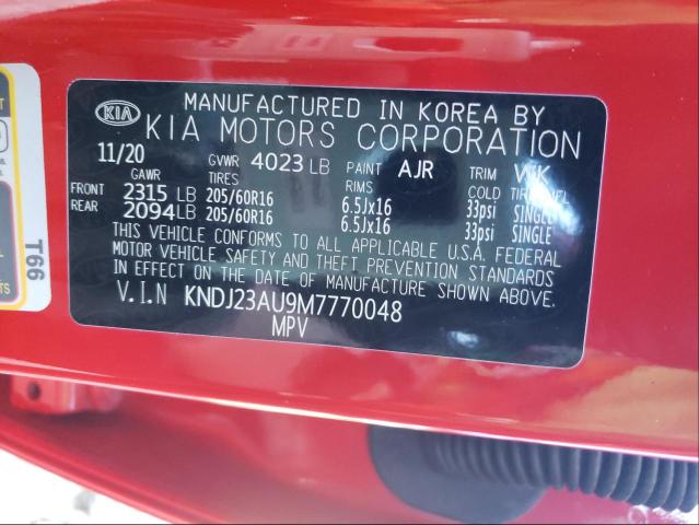 Photo 9 VIN: KNDJ23AU9M7770048 - KIA SOUL LX 