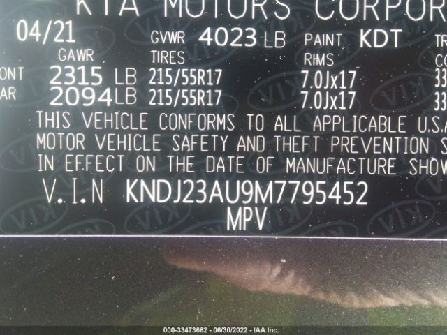 Photo 8 VIN: KNDJ23AU9M7795452 - KIA SOUL 