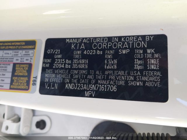 Photo 8 VIN: KNDJ23AU9N7161706 - KIA SOUL 