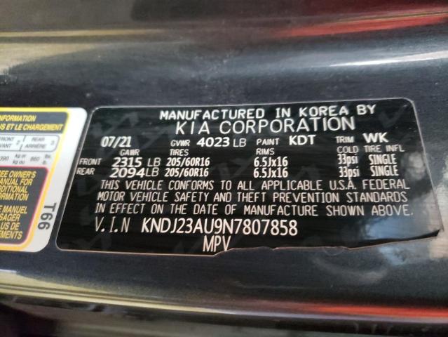 Photo 13 VIN: KNDJ23AU9N7807858 - KIA SOUL LX 