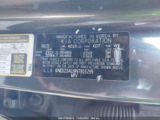 Photo 8 VIN: KNDJ23AU9N7815295 - KIA SOUL 