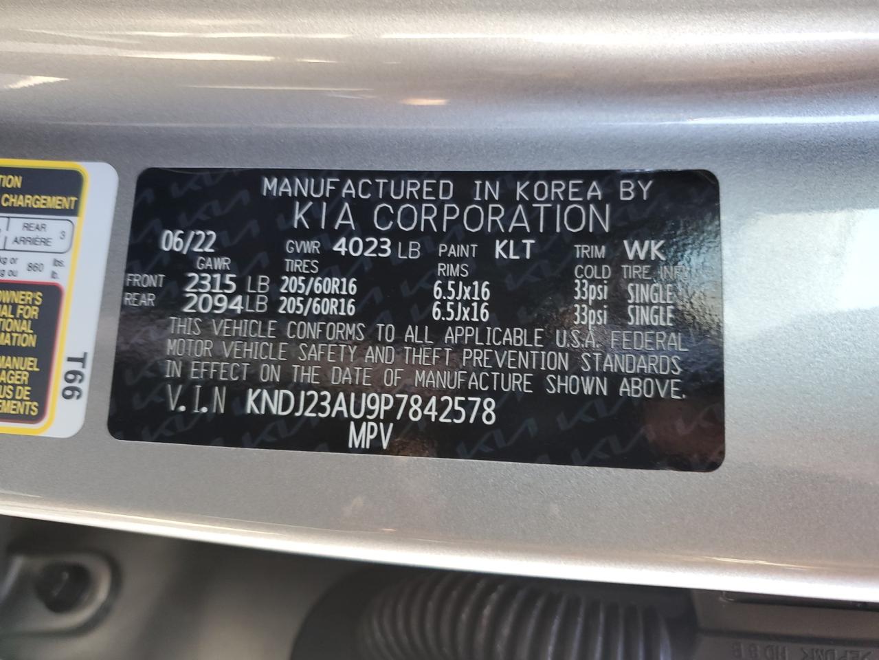 Photo 12 VIN: KNDJ23AU9P7842578 - KIA SOUL 