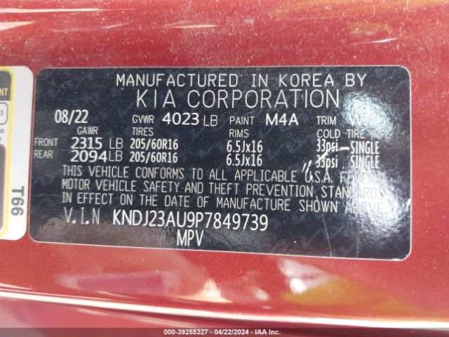 Photo 8 VIN: KNDJ23AU9P7849739 - KIA SOUL 