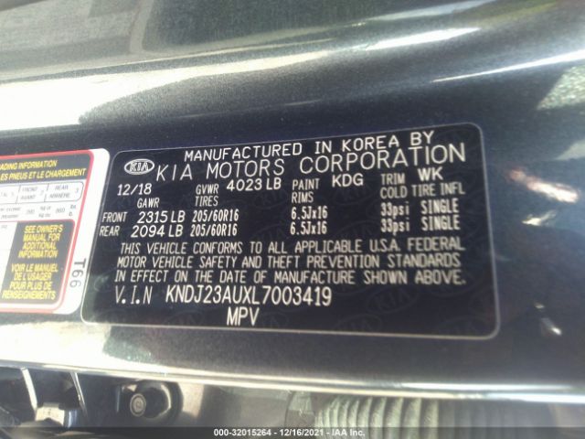 Photo 8 VIN: KNDJ23AUXL7003419 - KIA SOUL 