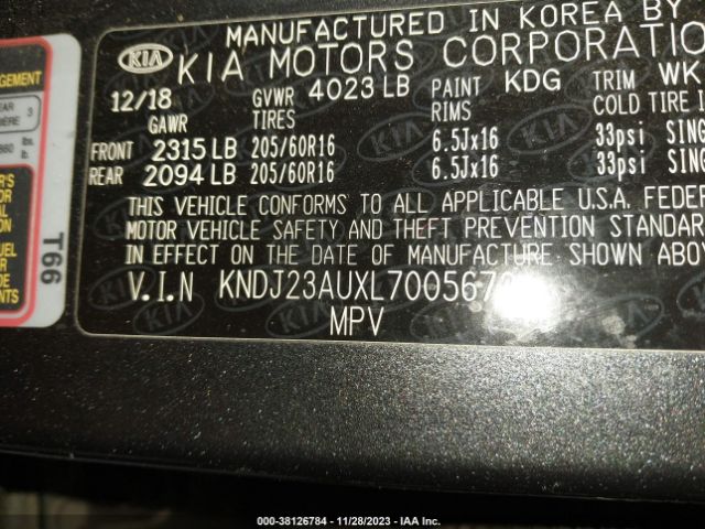 Photo 8 VIN: KNDJ23AUXL7005672 - KIA SOUL 