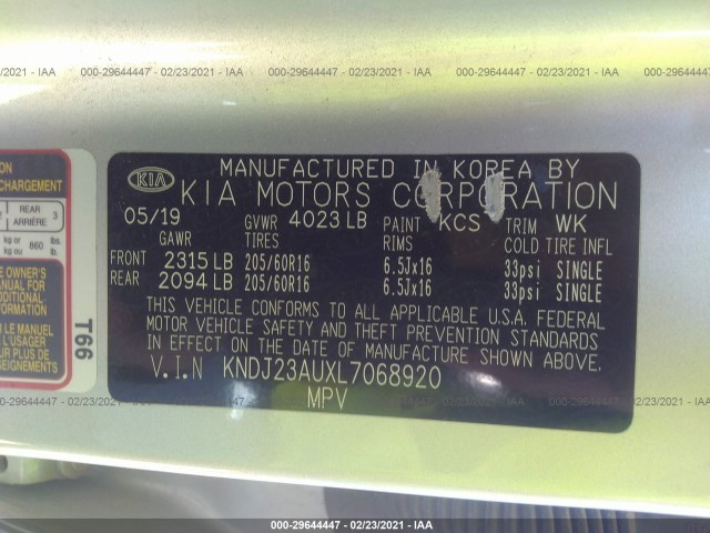 Photo 8 VIN: KNDJ23AUXL7068920 - KIA SOUL 