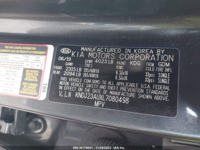 Photo 8 VIN: KNDJ23AUXL7080498 - KIA SOUL 