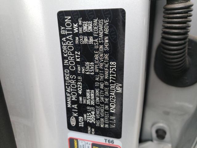 Photo 12 VIN: KNDJ23AUXL7717518 - KIA SOUL LX 