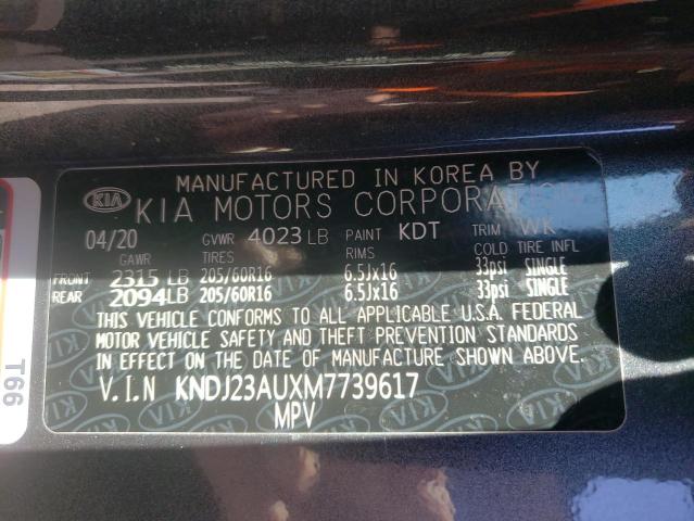 Photo 12 VIN: KNDJ23AUXM7739617 - KIA SOUL LX 