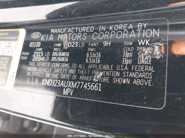 Photo 8 VIN: KNDJ23AUXM7745661 - KIA SOUL 