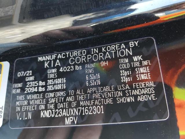 Photo 11 VIN: KNDJ23AUXN7162301 - KIA SOUL LX 