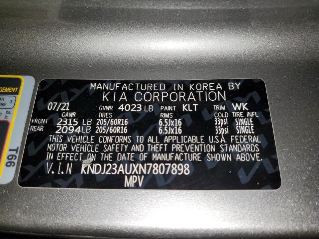 Photo 12 VIN: KNDJ23AUXN7807898 - KIA SOUL LX 