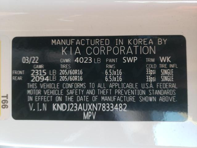 Photo 11 VIN: KNDJ23AUXN7833482 - KIA SOUL 