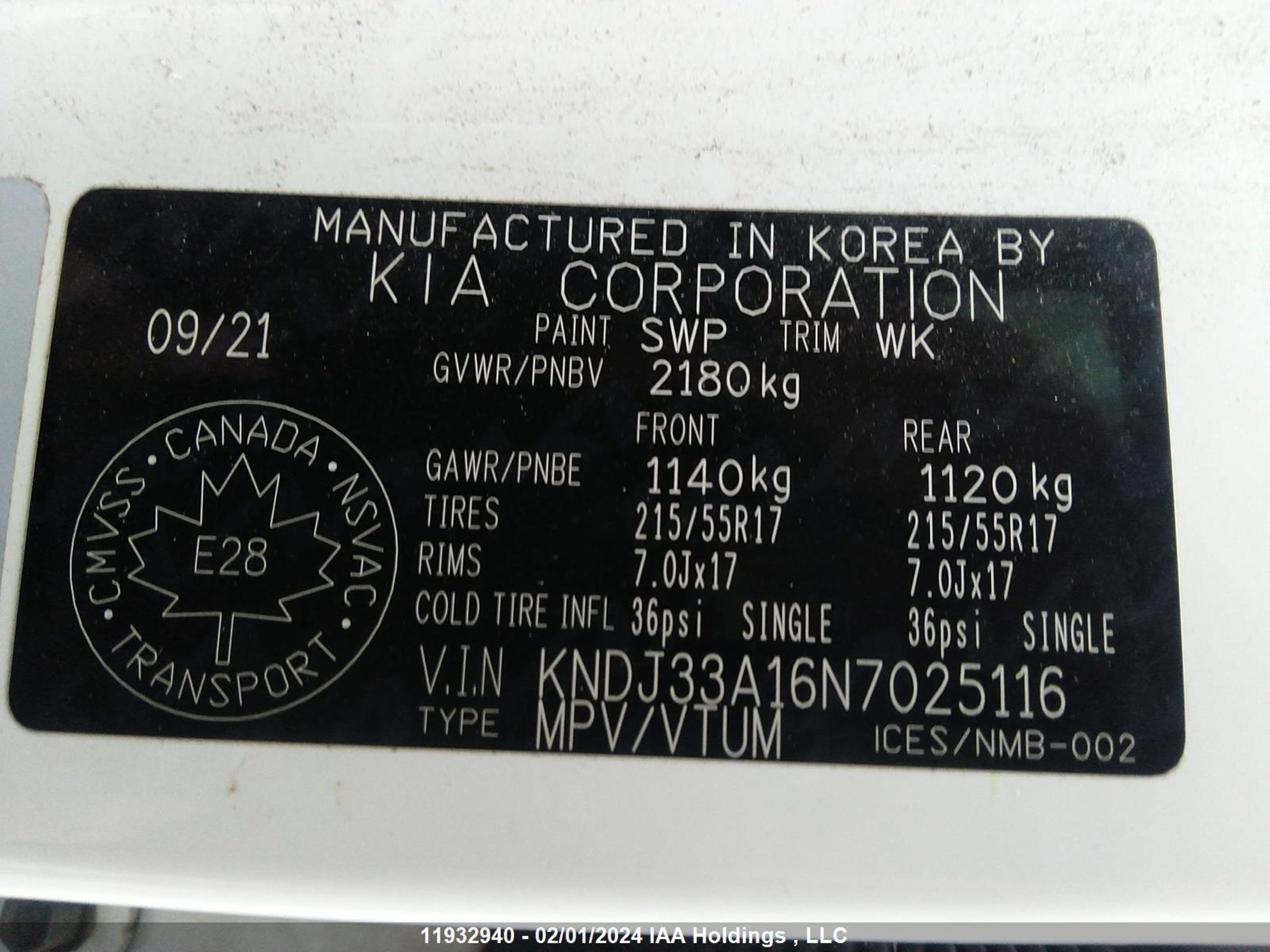 Photo 8 VIN: KNDJ33A16N7025116 - KIA SOUL EV 