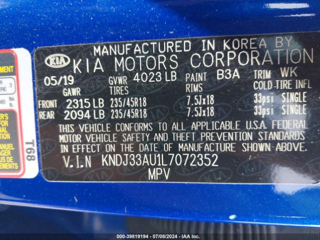 Photo 8 VIN: KNDJ33AU1L7072352 - KIA SOUL 