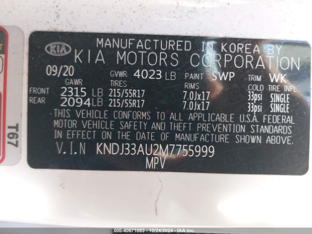 Photo 8 VIN: KNDJ33AU2M7755999 - KIA SOUL 